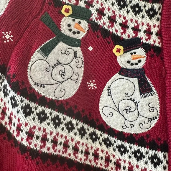 Christopher & banks Christmas sweater ugly sweater vintage grandma size Medium - Picture 2 of 6